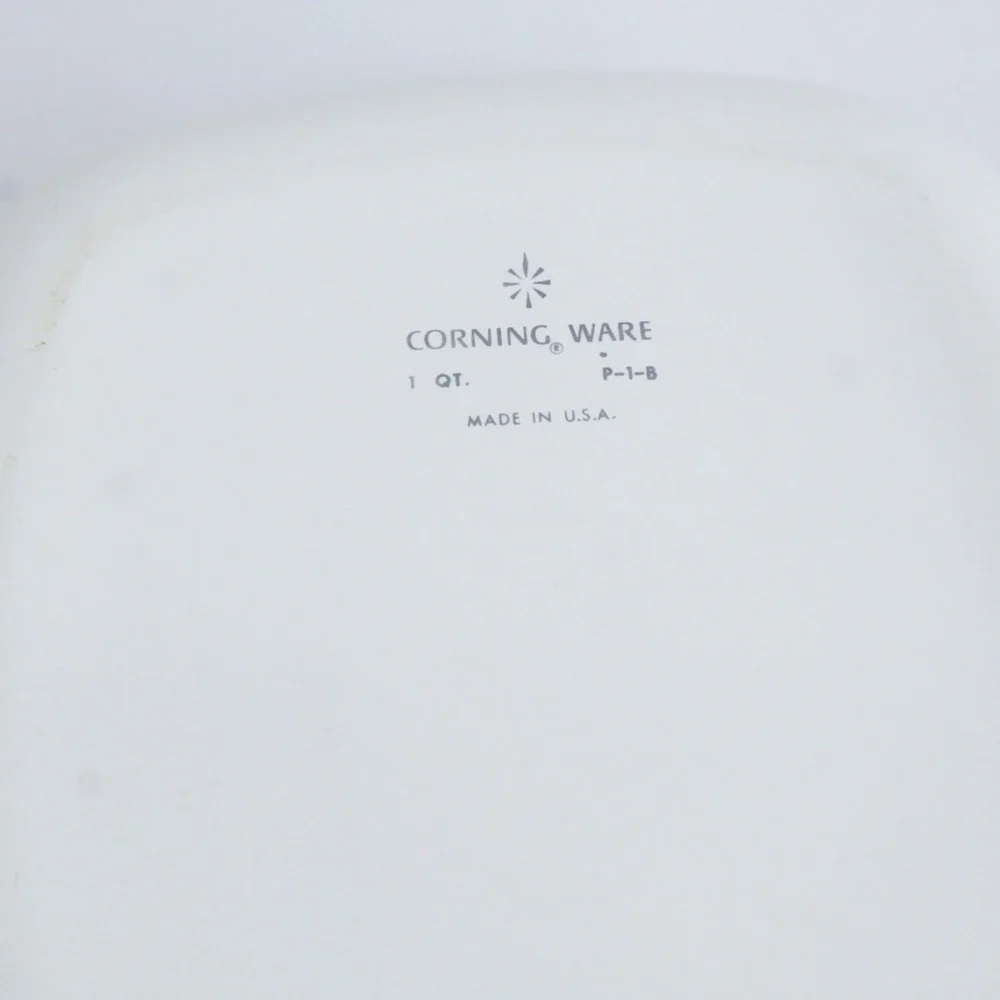 VTG Blue Cornflower Corning Ware 1 QT. Glass Lid w/ Large Knob Made in USA